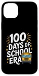 Coque pour iPhone 14 Plus 100 Days of School Era Graphique bus scolaire vintage