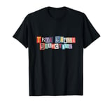 True Crime Detective Cut Out Letters Design T-Shirt