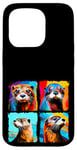 iPhone 15 Pro Otter Pop Art Colorful Drawing Painting Case