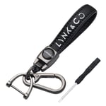 Set i läder - Lynk & Co - Travel Premium Nyckelring Klämma Lanyard Tillbehör Dekor Present, 1 st