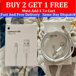 Genuine iPhone Charger Fast For Apple Cable USB Lead 6 7 8 X XS XR 11 Pro Max UK