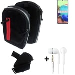 Shoulder bag / holster + earphones for Samsung Galaxy A71 5G Belt Pouch Case