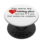 You Were My Missing Puzzle Piece Valentines Day Couple Heart PopSockets PopGrip Adhésif