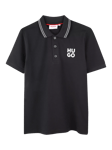 HUGO Kids' Short Sleeve Polo Shirt, Black