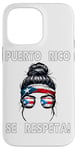 iPhone 14 Pro Max Puerto Rico Se Respeta Hair Bun PR Flag Bandana Sunglasses Case