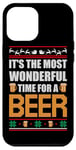 Coque pour iPhone 12 Pro Max It's The Most Wonderful Time For A Beer Funny Ugly Christmas