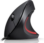 Souris Ergonomique,6400 DPI réglable sur 4 niveaux, souris filaire optique verticale 2,4 GHz, silencieuse, 6 boutons, compatible avec ordinateurs portables, ordinateurs de bureau, PC, MacBook