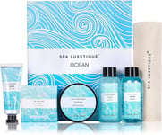 Spa Luxetique Spa Gift Set, Bath Gifts Set for Men Women,6pcs Ocean Travel Gift