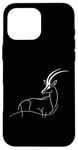 Coque pour iPhone 16 Pro Max Sable Antelope Antelope Line Art Mammifère Art Zoologiste