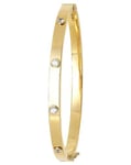 James Moore TH BN165 9ct Yellow Gold Cubic Zirconia Set 6mm Jewellery