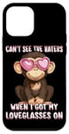 iPhone 12 mini Can't See The Haters Loveglasses On Monkey Heart Glasses Case