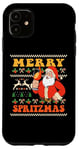 Coque pour iPhone 11 Merry Spitz MAS X HO HO HOLY APEROLY XMAS SANTA Noël