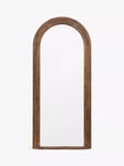 Gallery Direct Modesto Full-Length Arched Wooden Wall Mirror, 180 x 80cm, Dark Wood