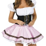 Fantasia Outfit Klänningar Vuxna Kvinnor Oktoberfest Dirndl Kostym Bayern Öl Fest Tjej Wench Dräkt Kläder Vestidos Kvinna Blue XL