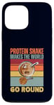 Coque pour iPhone 13 Pro Max Le shake protéiné fait tourner le monde drôle Gym Fitness