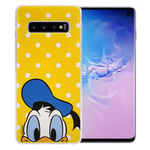 Kalle Anka #4 Disney-omslag för Samsung Galaxy S10 - Gul