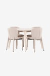 Venture Home - Matbord Flora med Astoria-stol - Beige