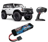 Traxxas 92076-4 TRX-4 2021 Ford Bronco 1/10 Robot Tqi + TRX 2S Lipo Blanc