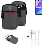 Belt bag + headphones for Huawei Honor 30 Lite Phone case