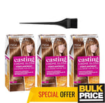 ' ORÉAL Casting Creme Gloss 7304 Cannelle Cheveux Couleur 3-pack Ammoniaque Sans