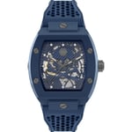 Automatique Montre Homme PHILIPP PLEIN THE SKELETON PWVBA0323 Silicone Bleu