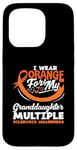 Coque pour iPhone 15 Pro Ruban orange pour sensibilisation à la sclérose en plaques