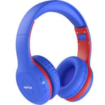 EarFun Kids Headphones Wireless, Bluetooth Foldable Over Ear Headphones with Microphone for Children, Hi-Fi Stereo Sound, 40H Playtime, 85/94dB Volume Limited, for Tablet, Phone, PC, Navy Blue