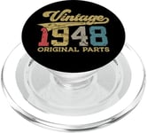 77 ANS VINTAGE 1948 RETRO 77 ANS D'ANNIVERSAIRE PopSockets PopGrip pour MagSafe