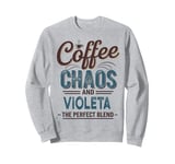 VIOLETA Personalized Cute Coffee Girls VIOLETA Name Sweatshirt