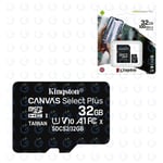 Kingston Canvas Select Plus MICROSD HC SDCS2/16/32GB Microsdxc SDCS2/64/128/256G