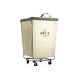 Seville Classics w/Wheels for Hotel, Home, Closet, Bedroom (Patented), Alloy Steel Canvas Polyester, Cream, 18.1" D x 18.1" W