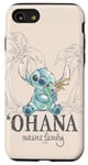 Coque pour iPhone SE (2020) / 7 / 8 Disney Lilo & Stitch Ohana Means Family Cute Hug Sketch