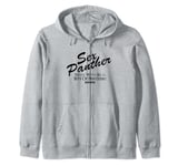 Anchorman Sex Panther With Real Bits Of Panther Text Zip Hoodie