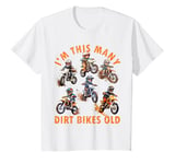 Youth 6 Year Old Boy I'm Six Dirt Bikes Old 6th Birthday Kids T-Shirt