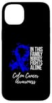 iPhone 14 Plus Family Support Dark Blue Ribbon Tee Colon Cancer Awareness Case