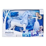 Disney La Reine Des Neiges 2 - Poupée Princesse Elsa 30 Cm Et Son Cheval Nokk Interactif 23cm