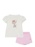 Polo Bear Jersey Tee & Mesh Short Set Patterned Ralph Lauren Baby