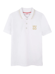 HUGO Kids' Short Sleeve Polo Shirt, White