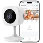 aidowocam WiFi Security Camera, 2K Pet Camera,Baby Monitor with Camera and Night Vision,Cameras House Security with app for Elder/Dog/Indoor,Two-Way Audio,Motion Detection