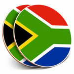 2 x Coasters - South Africa Pretoria Flag Home Gift #9121