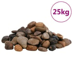 Polerad småsten 25 kg blandade färger 2-5 cm