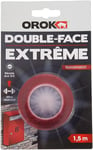 Ruban adhésif double face, Bricolage - Ruban adhésif double face extérieur extra fort 1,5m x 19mm - Ruban adhésif double face spécial surfaces transparentes 1,5m x 19mm - Résiste aux U.V