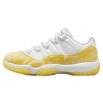 NIKE Mixte Enfant 11 Retro Low PS Basket, White Tour Yellow Sail, 34 EU