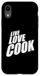 Coque pour iPhone XR Live Kitchen Love Cook Toque de chef 5 étoiles Cuisine