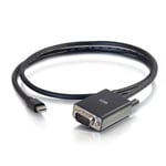 C2G 6ft Mini DisplayPort Male to VGA Male Active Adapter Cable - Black - videokonverter - svart