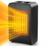 CXhome Mini radiateur soufflant à économie d'énergie en céramique avec chauffage rapide de 2 s, protection contre les basculement et la surchauffe, 3 modes, pour salle de bain, bureau, salon