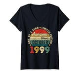 Womens 25 Year Old Vintage October 1999 Retro 25th Birthday Men Boy V-Neck T-Shirt