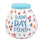 Pot Of Dreams Ceramic Money Pot Smash Money Box Savings Jar - Rainy Day Fund