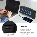 Digital Alarm Clock 180° Projection On Ceiling Wall USB Powered Alarm Clock BST