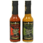 Psycho Juice Set Of 2 Hot Chilli Sauces 70% Ghost Pepper & Mustard Ghost Pepper